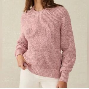 Faherty Women’s Sunwashed Organic Cotton Fisherman Sweater XS